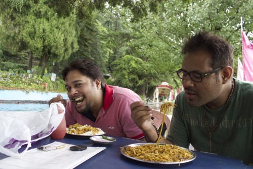 Actually Lalit is giving pose