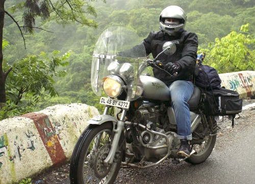 Lalit and his Royal Enfield Thunderstorm 350 Bike