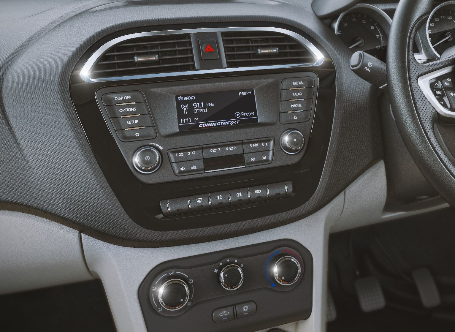 Tata Zica Music System - the perfect partner for long drives. Image Courtesy: ondrive.in