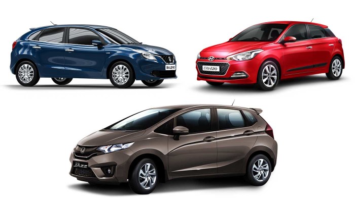 Maruti-Suzuki Baleno vs Hyundai Elite i20 vs Honda Jazz