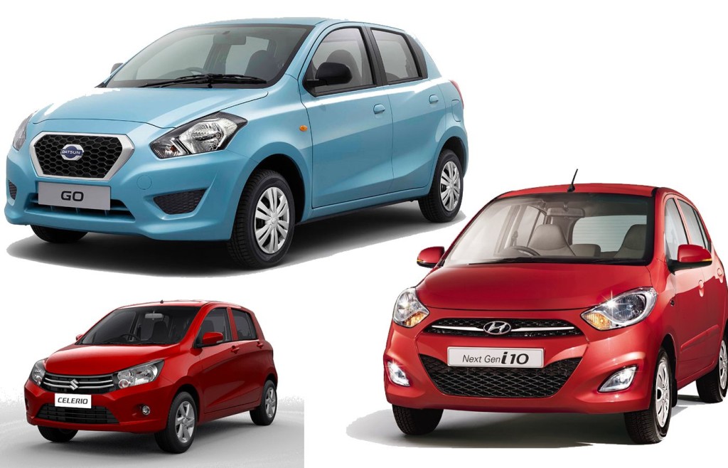 Datsun Go vs Maruti-Suzuki Celerio vs Hyundai i10